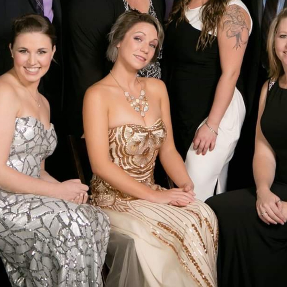 Floor Length Gold Gown